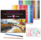 HIFORNY Juego de 55 lápices de colores para colorear para adultos, 52 lápices de colores con extras, núcleo suave para artistas, lápices de dibujo