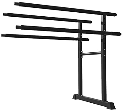 ESRADA Ballettstange, Doppelte Ballettstange, freistehende Mobile Ballettstange, höhenverstellbar, tragbar, strapazierfähig, Tanz- und Dehnballett für Heimtanz, Barre-Fitness