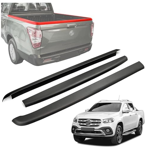 CHROMEMASTER Copertura per il Bordo del Cassone Pick-up Compatibile con Mercedes Classe X 4D 2017-2020 | Striscia Protettiva per il Bordo di Carico; Protezione Paraurti, Protezione Contro i Danni