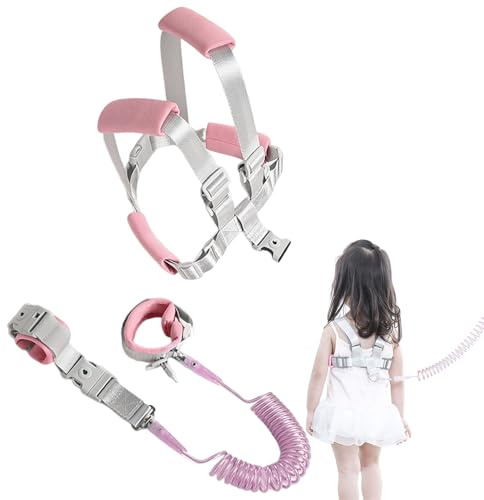 Cinturón de Seguridad Anti Perdida para Niños, Xiuyer 2.5M Bebé Arnes Anti-lost Correa de Muñeca con Bloqueo Riendas de Seguridad para Chico Chica Caminar Compras, Muñequera anti pérdida para niños