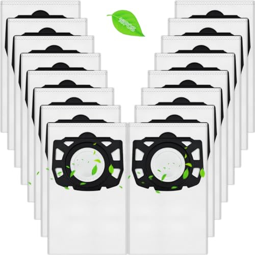 SaiXuan Vacuum Cleaner Bags Compatible with Kärcher WD4, WD5, WD6, WD5P, WD6P, MV 4, MV 5, MV 6, for Kärcher 2.863-006.0, Compatible with Wet and Dry Vacuum Cleaner, Three-Layer Filtering (16)