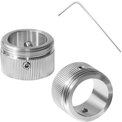 Lyivisk Lot de 2 adaptateurs de thermostat de radiateur M30 x 1,5 en acier inoxydable 304 pour valve RA RAV RAVL Valve de radiateur Tête thermostatique Adaptateur avec clé hexagonale