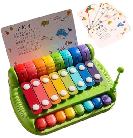 Mppchhn Kids Piano Xylophone | Multicolored with Sheet Music,Piano Xylophone Percussion Instrument | for Preschoolers Over 6 Months Bedroom Living Room Kindergarten Cradle