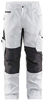 Blaklader 10951330 Pantalons de peintre avec extensibilité, blanc/gris foncé, taille C50