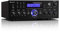 auna AMP-5 BT - HiFi-Verstärker, Bluetooth-Verstärker, Ausgangsleistung: 2 x 50 Watt RMS, USB/SD, AUX-In, DVD-In, CD-In, 2 x Mikrofon-Anschluss, Recorder-Ausgang, LED-Display, Fernbedienung, schwarz