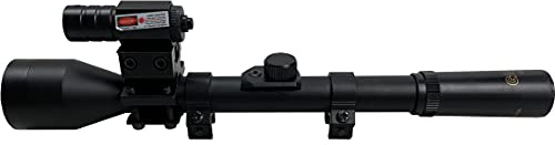 Lunette de visée Tactique 4x28 avec Laser | Lunette de visée pour carabines et fusils à air comprimé (balles) ou Airsoft