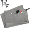 LIAMERHE Mikrofaser Fitness Handtuch Mit Reißverschluss Fach - Sporthandtuch für Fitnessstudio, Leicht Gym 120x50cm Mit Antirutsch Fixierung für Damen Herren (Grau)
