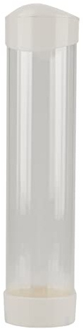 Dispensador de Vasos de Plástico, Dispensador de Vasos Tipo Tirador Dispensador de Capacidad de 60 a 80 Vasos Dispensador de Vasos de Papel Dispensador de Vasos de Agua (Blanco)