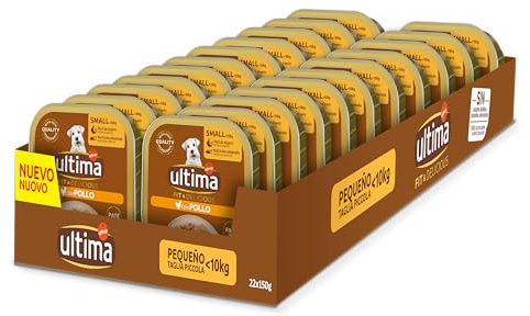 Ultima Fit & Delicious para Perros Mini paté en tarrina Sabor Pollo - Caja 22x150g