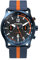 DeTomaso SORPASSO Chronograph Carbon Blue ORANGE Blau Orange Herren Armbanduhr Analog Quarz Armband Blau/Orange