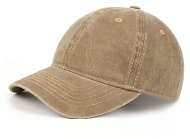 Zylioo Gorra de béisbol de mezclilla lavada de tamaño pequeño, ajustable, gorra de papá para cabezas pequeñas (54,1 cm-55,9 cm), gorra deportiva pequeña descolorida, X-Small-Small