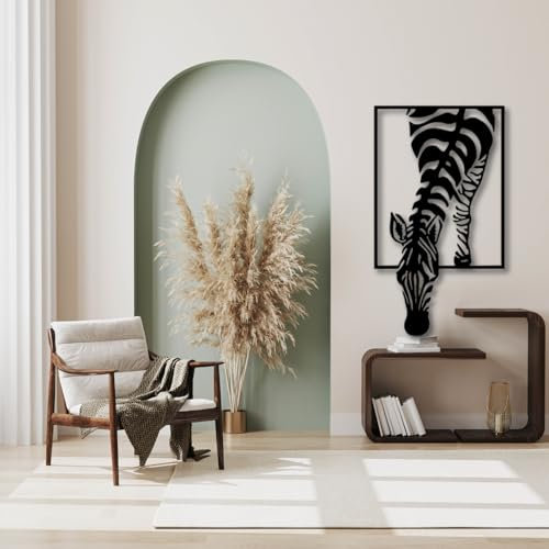 Genérico Cuadro de madera con silueta de cebra en relieve 3D – Arte minimalista y moderno para decoración de pared, ideal para salón, habitaciones o dormitorios y oficinas, con opción gran formato