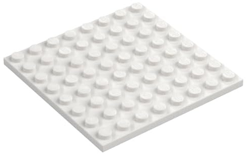 LEGO Building Plate, 8 x 8 Studs, Part 41539 (White, 2, Bricks)