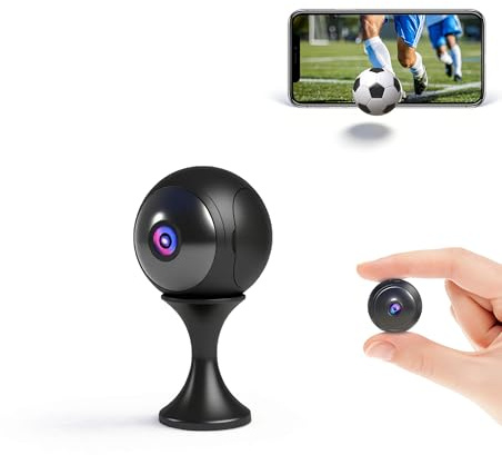 Mini Telecamera WiFi Interna 4K, Supporta WiFi 2.4/5GHz, 4 Ore Autonomia,