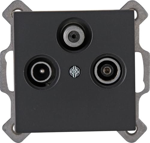 Kopp 941229081 Prise d'antenne 2 prises TV/RF Athenis Blanc pur, gris, 941315083