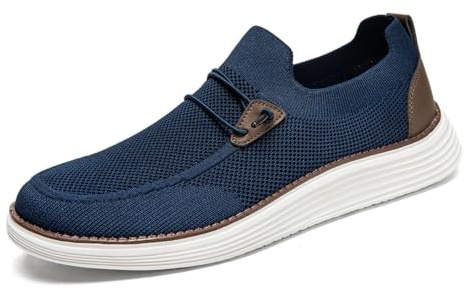 VGPSFN Mocassini da Uomo Pantofole Piatte Slip on Mocassino Pantofole Scarpe da Barca Scarpe da Passeggio Scarpe da Completo Comode Traspiranti Leggere Fitness Sneakers Blu Scuro EU 41