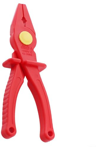 FUANA VDE - Alicates aislados VDE de plástico aislado, herramienta eléctrica aislada, crimpadora de plástico, 1000 V, alicates para instalación de instrumentos, detección de interrupciones de circuito