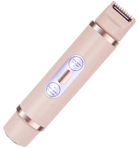 Recortadora de bikini eléctrica para mujer afeitadora eléctrica 2 en 1 lavable de doble cabezal recargable y portátil para piernas brazos y pubis.