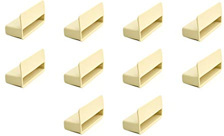 Lot de 10 caches supports de lattes de lit simple pour cadres en bois 53 mm Beige
