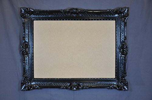 Idea Casa Marco grande de estilo barroco falso vintage varios colores pintado Poste 86 x 67 cm (negro)