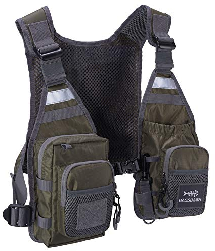 Bassdash FV08 Fliegenfischerweste Anglerweste Ultra Lightweight für Männer und Frauen Tragbare Brustpackung