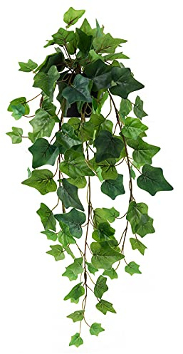 LuckyGreenery Artificial Ivy, Realistic Fake Plant with Plastic Pot for Home Office Garden Decoration (22in Long)