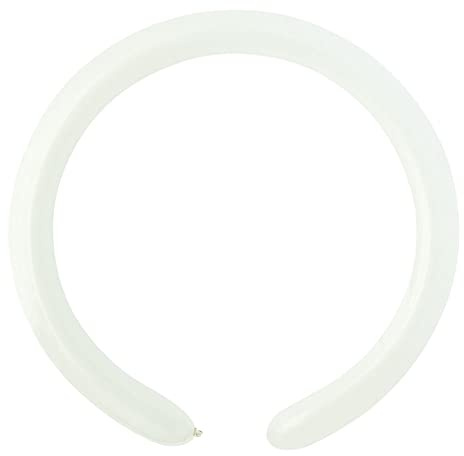 Ciao - Busta 100 palloncini modellabili in lattice naturale Premium Quality D4 (Ø 5cm / 2), bianco