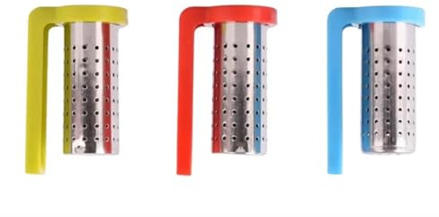 Filtre à thé pour tasse et mug (lot de 3) | Ensemble de 3 passoires à thé avec système d’accroche ingénieux | Pratique et écologique | Idéal pour famille et amis | Garantie de satisfaction