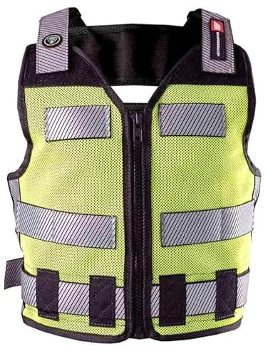 Diamondback Hi-Viz 701 Yelow Tool Vest - Safety Tool Vest for Carpenters, Roofers & Electricians (Medium/Large)