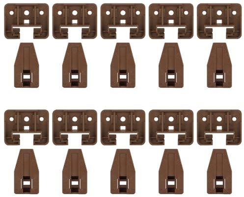 LONTAN 10 Pack Plastic Drawer Slides and Guides for Commercial Kenlin Rite-Trak I Replacement Dresser Glides Tracks for Center Mount Rails