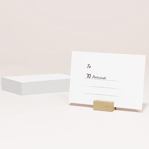 Gethelud 70 PCS Blank Postcard Paper, Printable Postcards (Both Sides Blank) for Art, New Yew, Christmas, Mother’s Day, Holidays (6” x 4”)