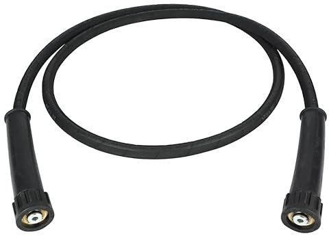 Generisch Hochdruckschlauch | Synthetisches Gummi | 2 Meter | Robust und Flexibel | M22x1,5 IG x M22x1,5 IG | Schwarz | Für Kärcher Kränzle Hochdruckreiniger | Bis 400 bar | DN 10