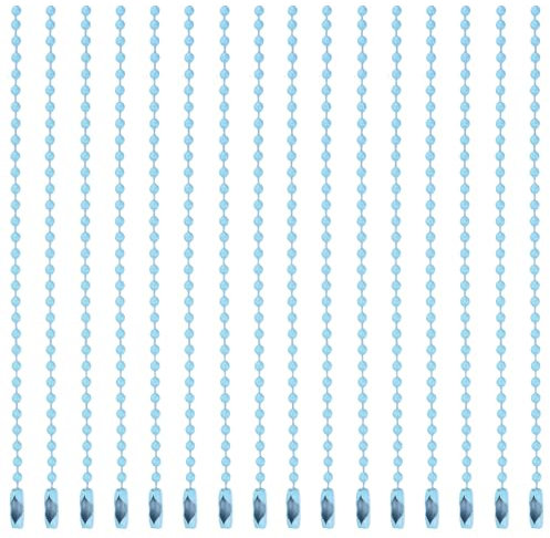 QUARKZMAN Collana a Catena a Sfera Collane Perline 5 Catene a Sfere in Metallo Regolabili 2,4mm/0,1 Portachiavi per Realizzazione Gioielli Progetti Fai Da Te, Confezione da 50 (Azzurro)