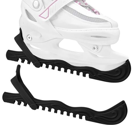 Lnrkai Kufenschoner Schlittschuhe Schoner, Verstellbarer Schlittschuhe Zubehör Für Eiskunstlauf Eishockey Schuhe Für Heranwachsende (1, Schwarz, M)