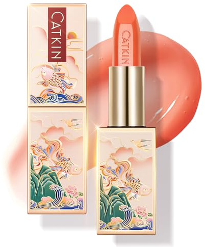 CATKIN Moonlight Lip Balm, Natural Color Tinted Lip Balm, Chapstick Lip Balms with Vitamin E for 8h Moisture for Dry Cracked Lips, 3.5g