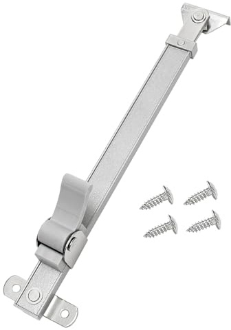 Monlech Casement Window Hinges, Casement Window Supports, Adjustable Telescopic Storm Brackets, Storm Supports Casement Window Struts Window Latches,Window Brace 03 Model (4, Silver)