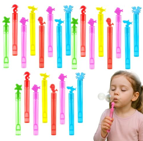 XYTAHDM 24 Stück Seifenblasen Meerestiere Packung Bunte Bubbles,24 Seifenblasen mit Meerestiere Design, in 6 Farben,Mitgebsel Kindergeburtstag Kleine Geschenke für Kinder,Keine Seifenblasenflüssigkeit