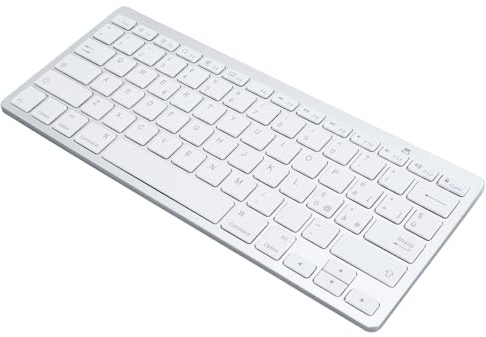 SENECESLI Tyska/franska/spanska/italienska Engelska Tvåspråkiga Tangentbord, Ultratunt Trådlöst Bluetooth-tangentbord, Bärbart Resetangentbord för Surfplattor Bärbara Datorer Telefoner (Italiensk