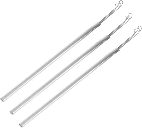 SAFIGLE 3 Piezas Limpiadores de Oídos de Acero Inoxidable Triple Bucle, Herramienta Reutilizable para Eliminar Cerumen, Cabezal Pequeño y Redondeado, Cuidado del Oído en Casa y Viajes