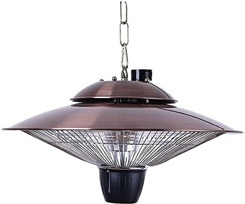 Calefactor para la terraza Calefactor exterior infrarrojos Calentadores de patio para uso en exteriores Calentador de tubo halógeno certificado por ETL de 1500 W con 2 modos ajustables (600/1500 W) m