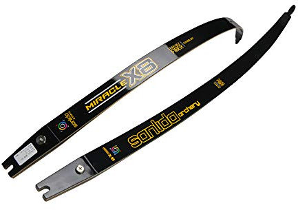 SHARROW 66 68 70 Bogenschießen Recurve Bogen Wurfarme Takedown ILF Gerät ILF Bogenglieder 20-44 lbs kompatibel für 23 25 Riser für Erwachsene/Anfänger (66, 44Lbs)