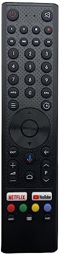 Remplacement Télécommande pour TV Continental Edison CELED55SA21B6 CELED55SA120B6 CELED58SA120B6 CELED65SA120B6 - Pas de Fonction vocale