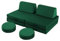 MeMoreCool Spielsofa für Kinder, Modulares Sessel Couch für Kuschelecke Kinderzimmer, Schlafsofa, 8-teiliges Spielset, Schaumstoff Softbausteine, Sofa Bed mit Schlaffunktion für Mädchen Jungen, Grün