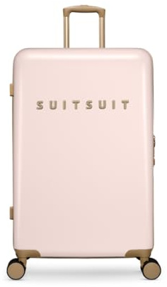 SUITSUIT Koffer Groß 66 cm - Leicht Hartschalen Reisekoffer mit Rollen - TSA-Schloss - 59 L - Fusion Rose Pearl