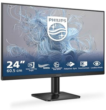 Philips 24E2N1110– 24-Zoll-Full-HD-Monitor, 120 Hz, Adaptive Sync. (1920x1080, 1x D-Sub, 1x HDMI 1.4) schwarz