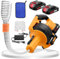 Macchina per la pulizia dei tubi, batteria da 610 rpm, compatibile con batteria da 21 V, ø6,5 mm, spirale di pulizia dei tubi 7 m, per tubi ø20 – 85 mm, pulitore elettrico