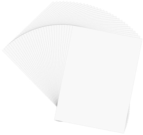 50pcs papel carbón blanco, grafito copia tracing papel A4 blanco papel de transferencia de papel carbón papel de calco para madera papel lienzo vidrio cerámica y otras superficies impresión