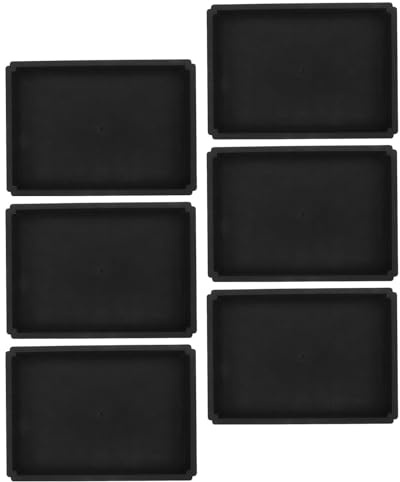 COHEALI 6 Bandejas Rectangulares de Resina para Macetas de Bonsáis y Plantas, Base Estable Recolección de Agua en Interiores y Exteriores
