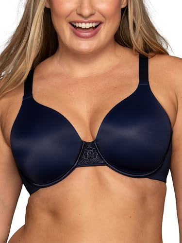 Vanity Fair Women's Full Figure Beauty Back Smoothing Bra (36C-42H), Underwire - Navy, 38D