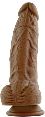 Consolador realista, Consolador de silicona de 20,5 cm, glande pequeño Consolador grande y grueso con ventosa fuerte,Vagina estimula el punto G Estimula el orgasmo rápido